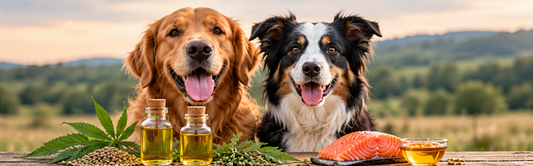 Dogs with hemp seed oil and salmon for a comparison of hemp oil and salmon oil for dogs