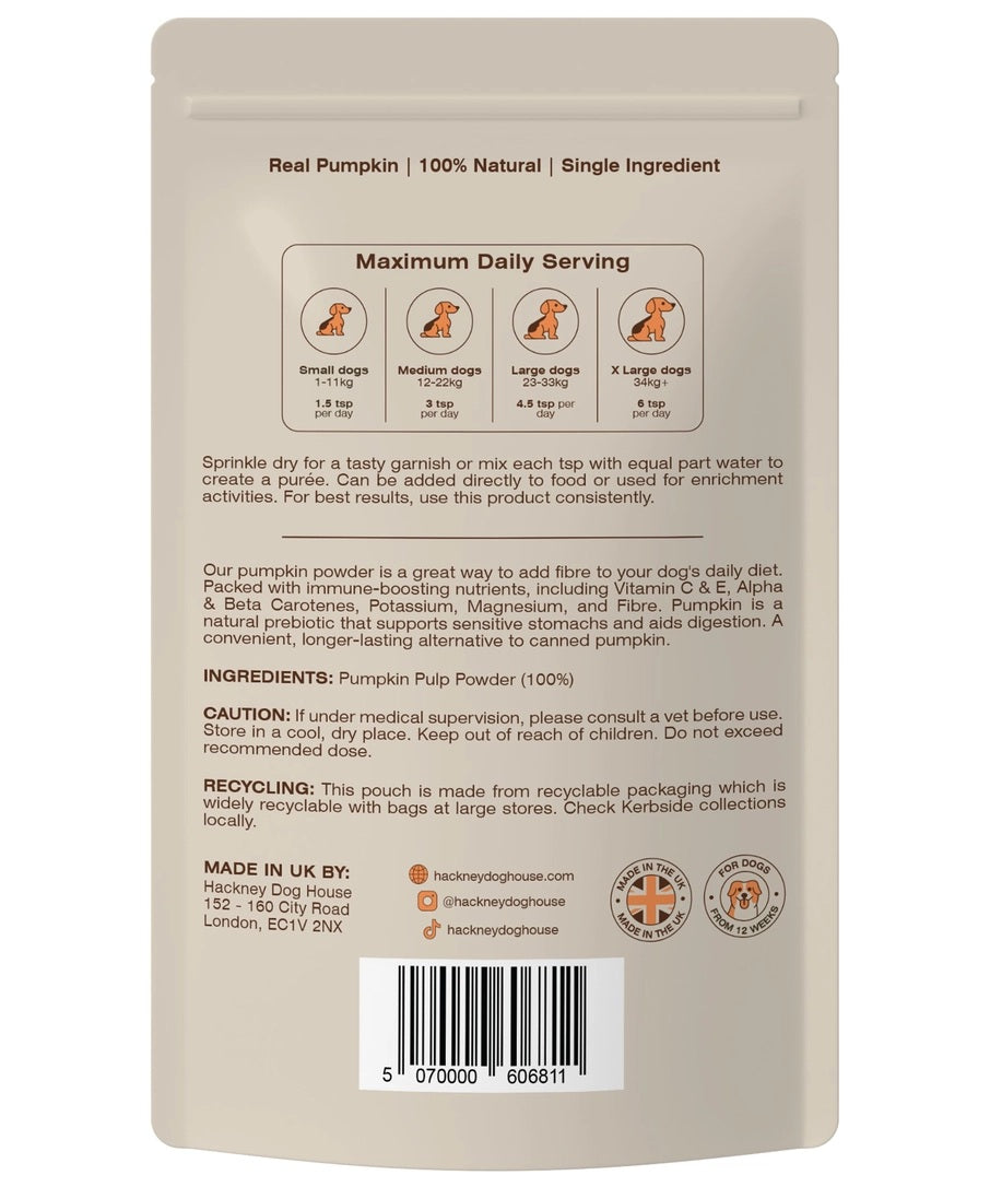 Hackney Dog House - Pumpkin Puree Powder (225g)
