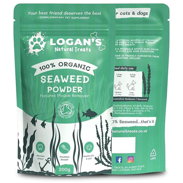 Logan's Organic Seaweed Powder - Pet Supplement - Dental Hygiene