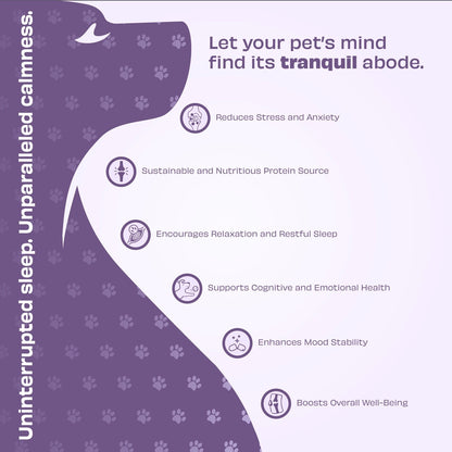 Pawfect Wild Vigor Zen Calm Bites - Natural Calming Supplement For Dogs - Enriched with Insect Protein, Chamomile, Valerian Root, Ashwagandha & Choline - 70g