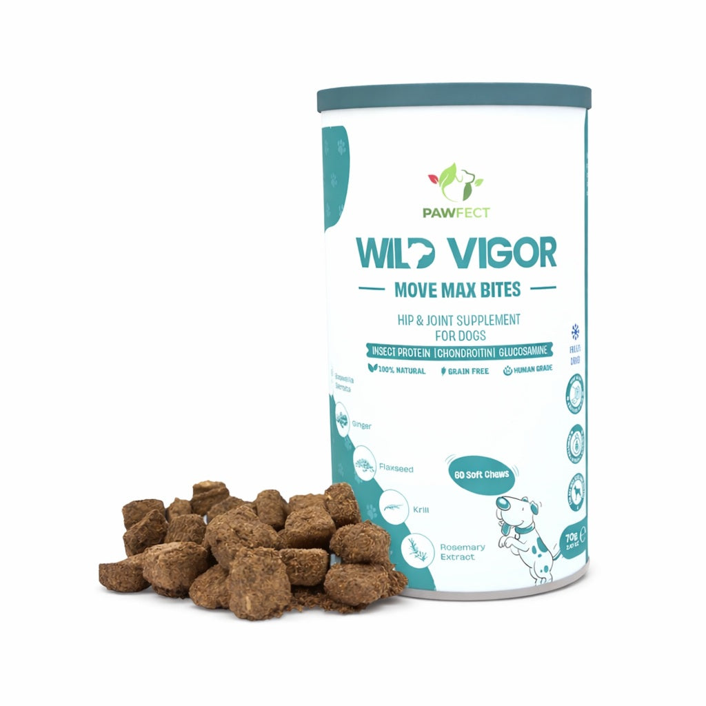 Wild Vigor Move Max Bites natural joint and mobility supplement for dogs 70g