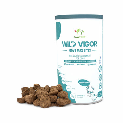 Wild Vigor Move Max Bites natural joint and mobility supplement for dogs 70g