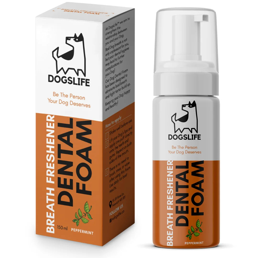 Dog Dental Foam for Plaque, Tartar & Fresh Breath product packaging
