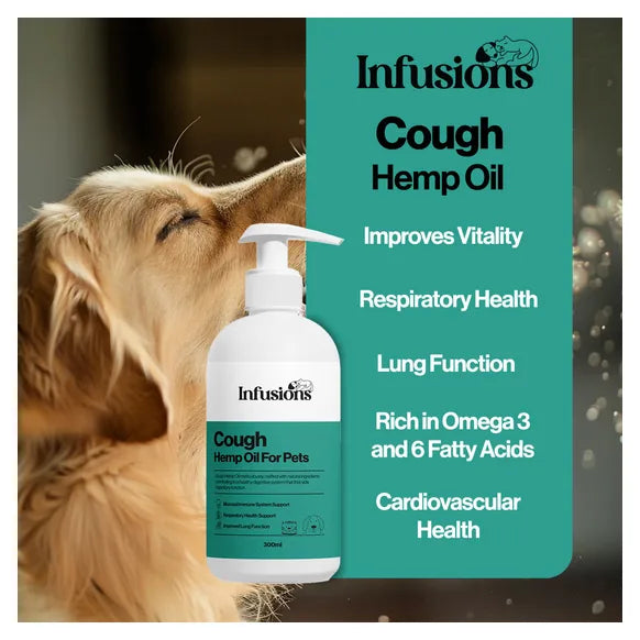 Infusions Cough Hemp Oil For Pets (300ml) – product image 3 – pet recovery supplement