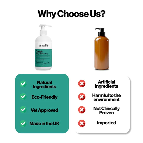 Infusions Cough Hemp Oil For Pets (300ml) – product image 5 – pet recovery supplement
