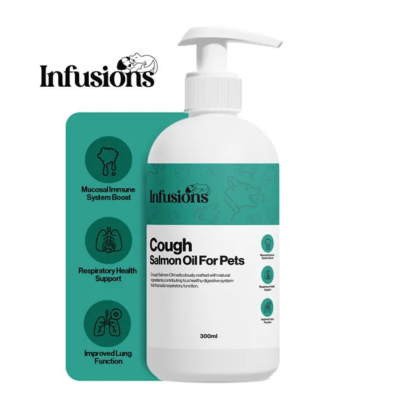 Infusions Cough Salmon Oil For Pets (300ml) – product image 2 – pet recovery supplement