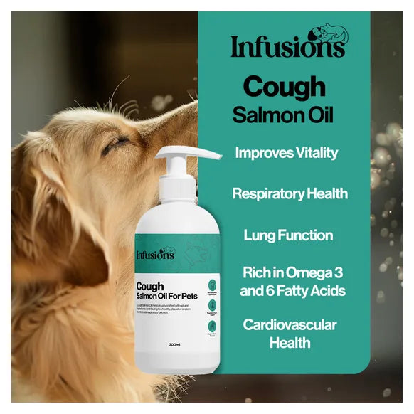 Infusions Cough Salmon Oil For Pets (300ml) – product image 3 – pet recovery supplement