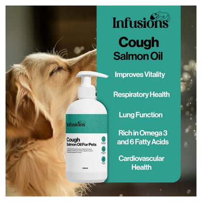 Infusions Cough Salmon Oil For Pets (300ml) – product image 3 – pet recovery supplement