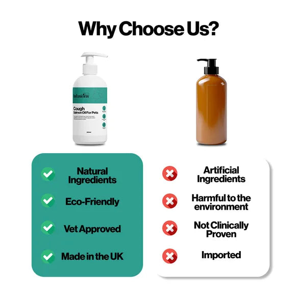 Infusions Cough Salmon Oil For Pets (300ml) – product image 5 – pet recovery supplement