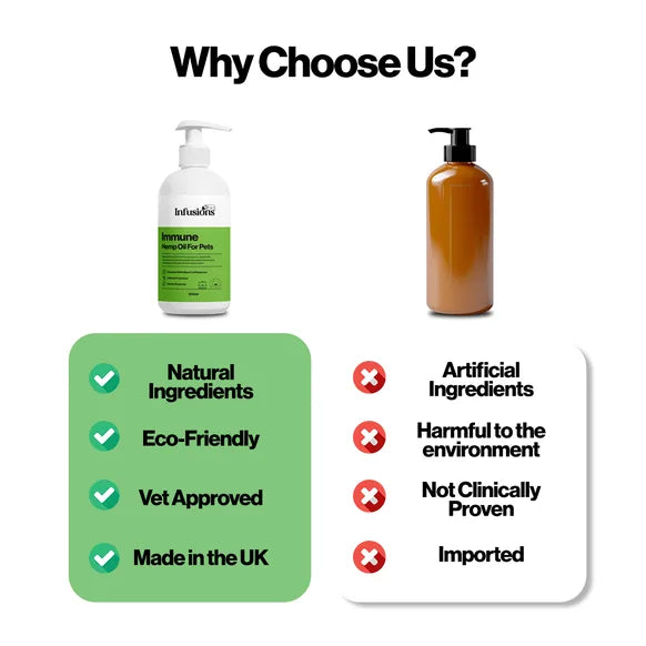 Infusions Immune Hemp Oil For Pets (300ml) – product image 5 – pet daily wellness supplement