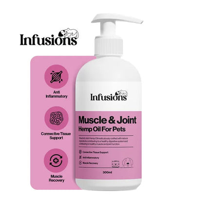 Infusions Muscle & Joint Hemp Oil For Pets (300ml) – product image 2 – pet joint & mobility supplement