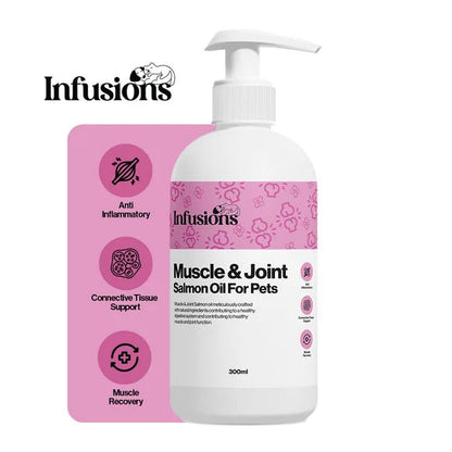 Infusions Muscle & Joint Salmon Oil For Pets (300ml) – product image 2 – pet joint & mobility supplement