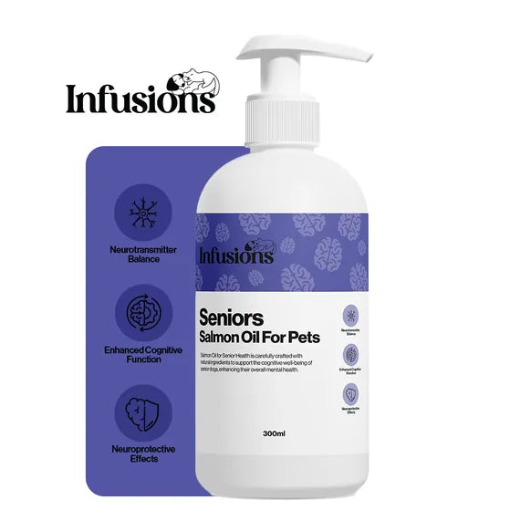 Infusions Seniors Salmon Oil For Pets (300ml) – product image 2 – senior & cognitive pet supplement