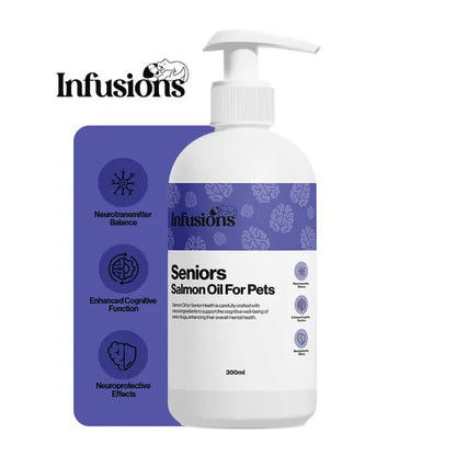 Infusions Seniors Salmon Oil For Pets (300ml) – product image 2 – senior & cognitive pet supplement