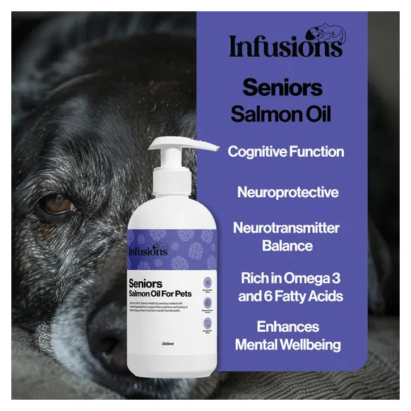 Infusions Seniors Salmon Oil For Pets (300ml) – product image 3 – senior & cognitive pet supplement