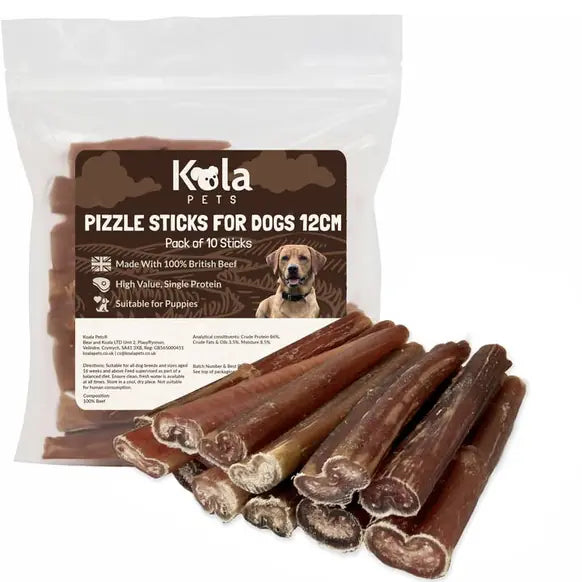 Koala Pets Natural Beef Pizzle Dog Chews – 10 x 12cm product packaging