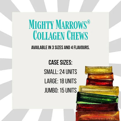 Mighty Marrows Beef Liver Collagen Dog Chew – Small 50g product packaging