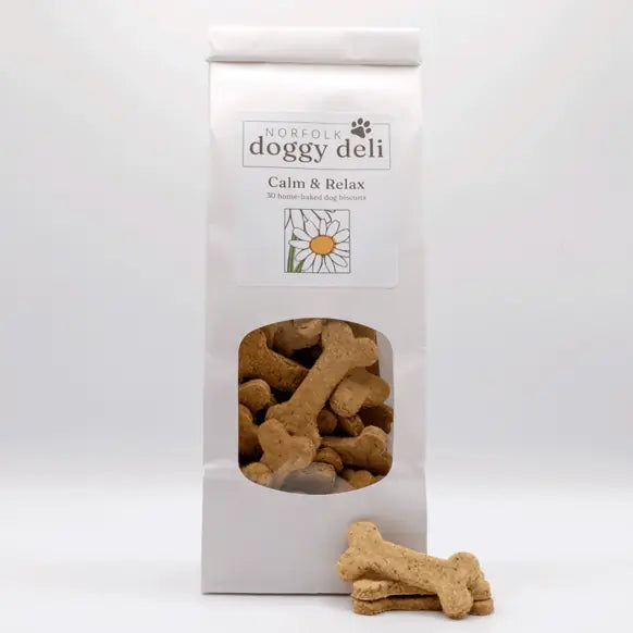 Norfolk Doggy Deli Calm & Relax dog biscuits – 30 biscuit pack