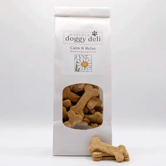Norfolk Doggy Deli Calm & Relax dog biscuits – 30 biscuit pack