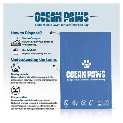 OceanPaws Compostable Dog Poo Bags 540 bags – product image 2 – compostable dog waste bags