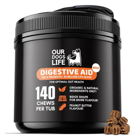 OurDogsLife Digestive Chews for Dogs (140 Chews Per Tub) – Default Title – dog digestive support