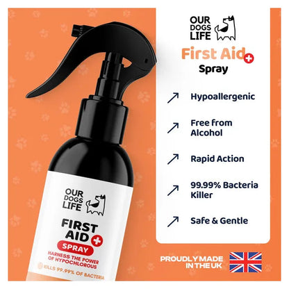 OurDogsLife Dog First Aid Kit Spray (250ml) – product image 2 – dog first aid & recovery