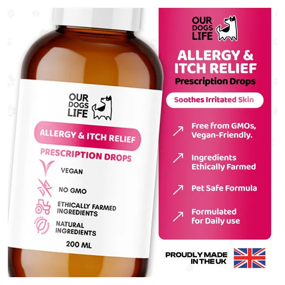OurDogsLife Dog Itch & Allergy Relief (200ml) – product image 3 – dog skin & coat care