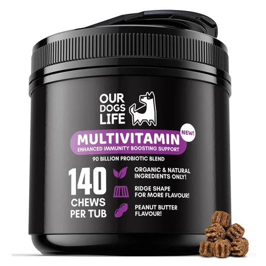 OurDogsLife Dog Multivitamin Chews (140 Chews Per Tub) – Default Title – dog vitamins & wellness