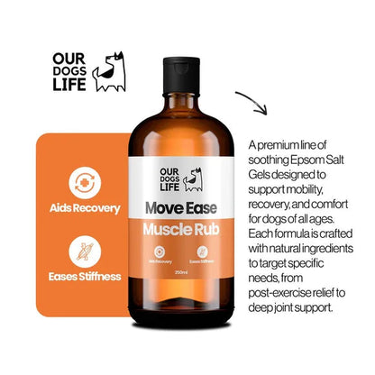 OurDogsLife Epsom Salt Gel MoveEase Muscle Rub – product image 2 – dog joint & mobility care