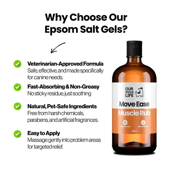 OurDogsLife Epsom Salt Gel MoveEase Muscle Rub – product image 3 – dog joint & mobility care