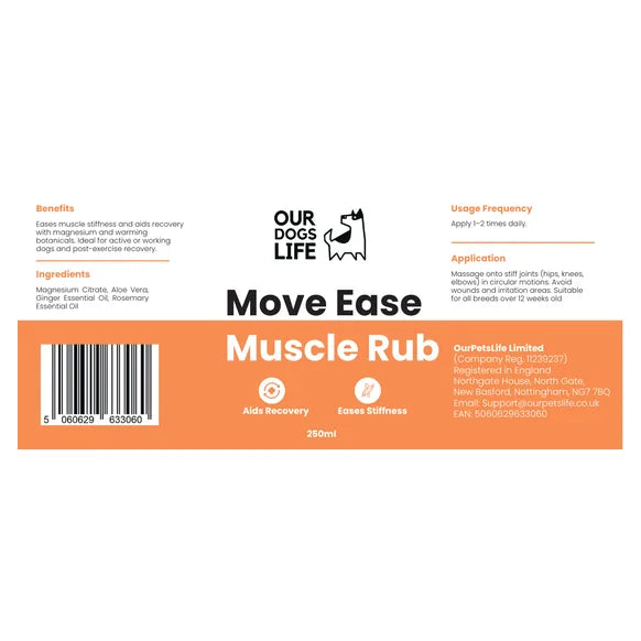 OurDogsLife Epsom Salt Gel MoveEase Muscle Rub – product image 5 – dog joint & mobility care