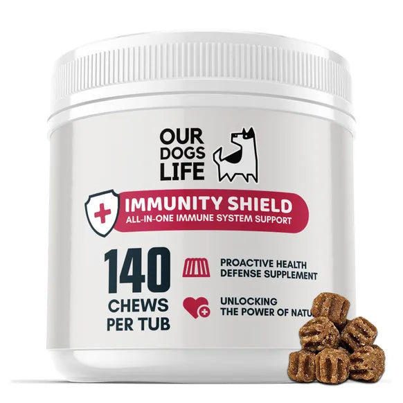 OurDogsLife Immunity Shield Chews (140 Chews Per Tub) – Default Title – dog vitamins & wellness