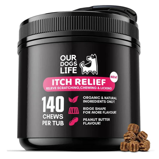 OurDogsLife Itch Relief Dog Chews (140 Chews Per Tub) – Default Title – dog skin & coat care