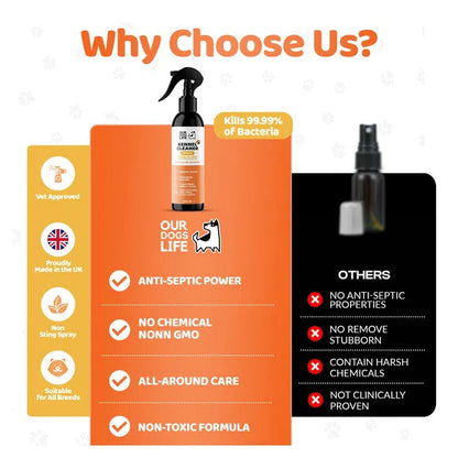 OurDogsLife Kennel Cleaner Disinfectant for Dogs (250ml) – product image 4 – dog cleaning & odour control