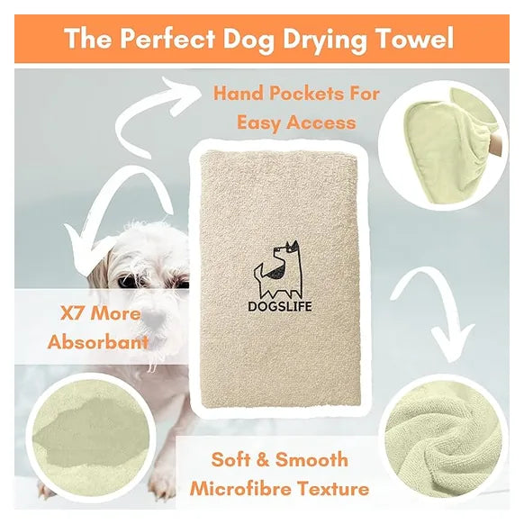OurDogsLife Microfibre Dog Towel – product image 3 – dog accessories