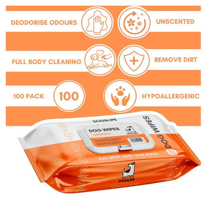 OurDogsLife Unscented Dog Grooming Wipes – product image 2 – dog grooming