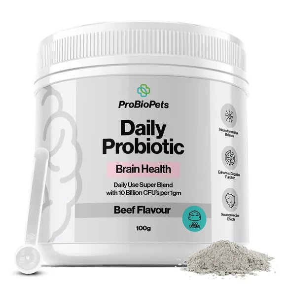 ProBioPets Brain Health Probiotic For Pets – 10 Billion CFU Super Blend – senior & cognitive pet supplement