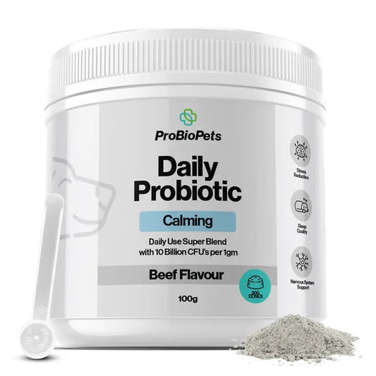 ProBioPets Calming Aid Probiotic For Pets – 10 Billion CFU Super Blend – pet calming supplement