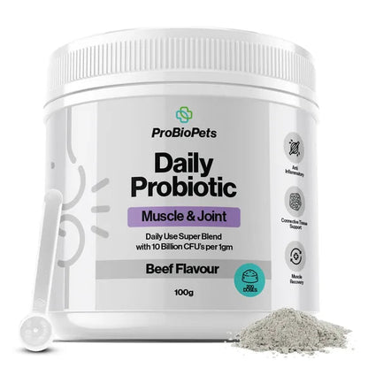 ProBioPets Muscle & Joint Probiotic For Pets – 10 Billion CFU Super Blend – pet joint & mobility supplement