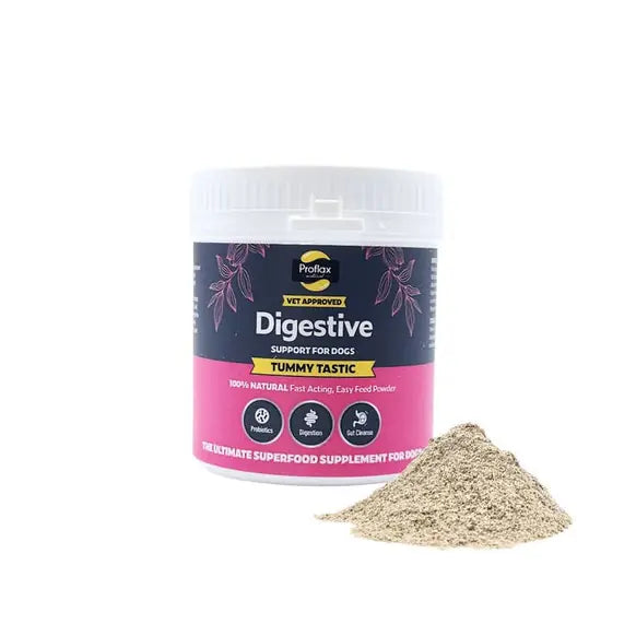 Proflax Tummy Tastic prebiotic and probiotic powder for dogs 125g