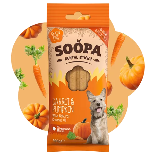Soopa Carrot & Pumpkin Dog Dental Sticks – 100g additional product information