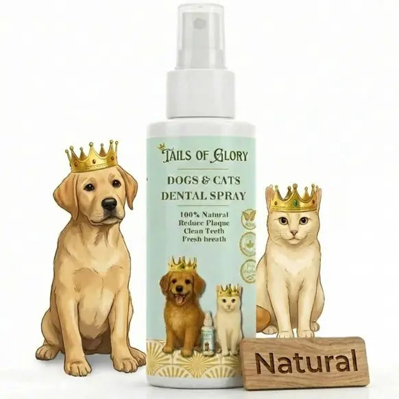 Tails of Glory Natural No-Brush Dental Spray – 100ml product packaging