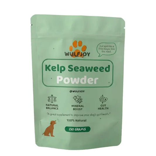 WulfJoy Organic Seaweed Kelp Powder for Dogs – Digestive & Dental Support 150g natural dog digestive and gut health supplement