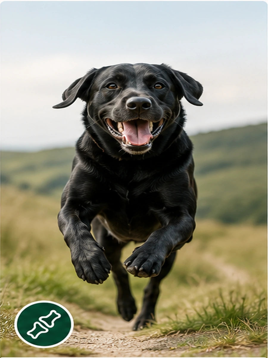 Active dog outdoors representing joint and mobility support